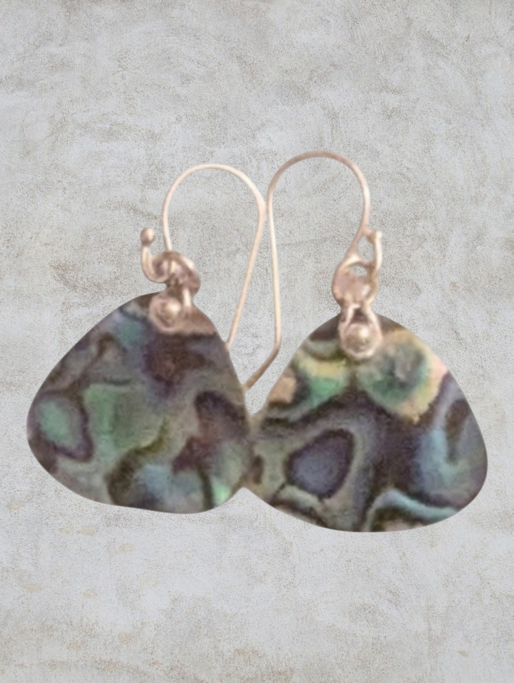 Abalone Silver Earrings Handmade New